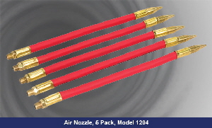 Nozzle mounted on 3/8" "stay put" flexible hose Model 1204