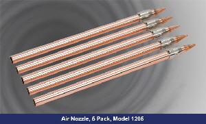 Nozzle mounted on 3/8" copper tube (high thrust) Model 1205